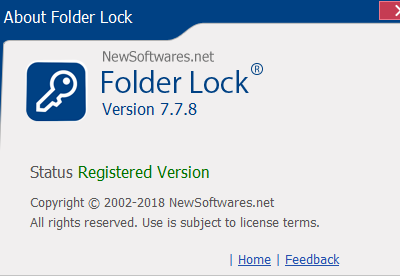 folder lock 7.7.8 serial and registration key